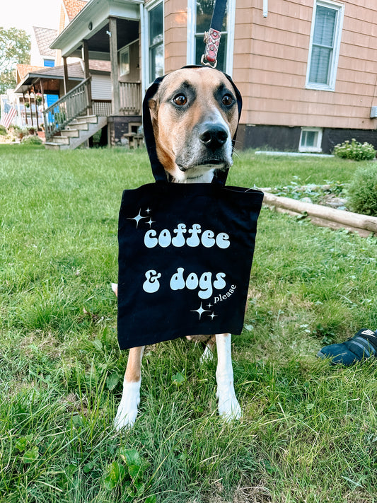 "Coffee & Dogs Please" Tote