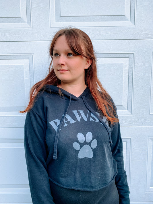 "Pawsh" Cropped Sweatshirt