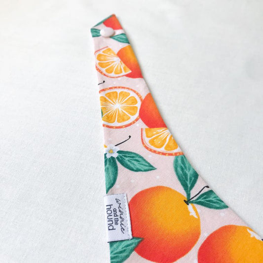 "Orange Citrus" Reversible Bandana