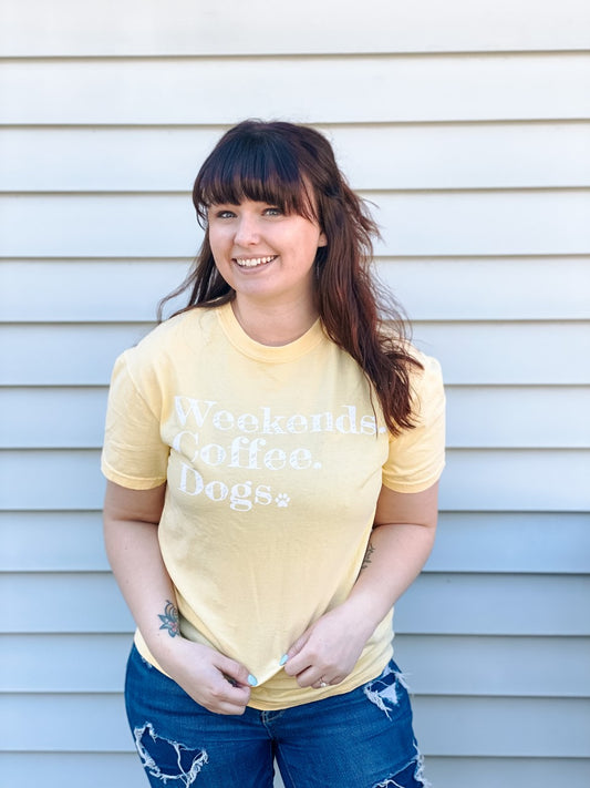 "Weekends. Coffee. Dogs." Shirt