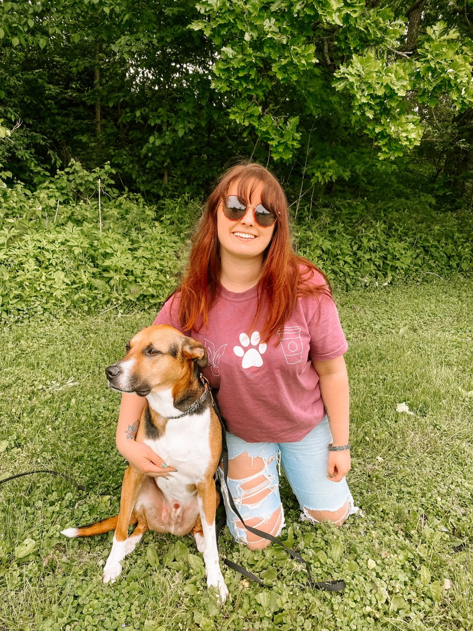 "Plants. Dogs. Coffee." Shirt